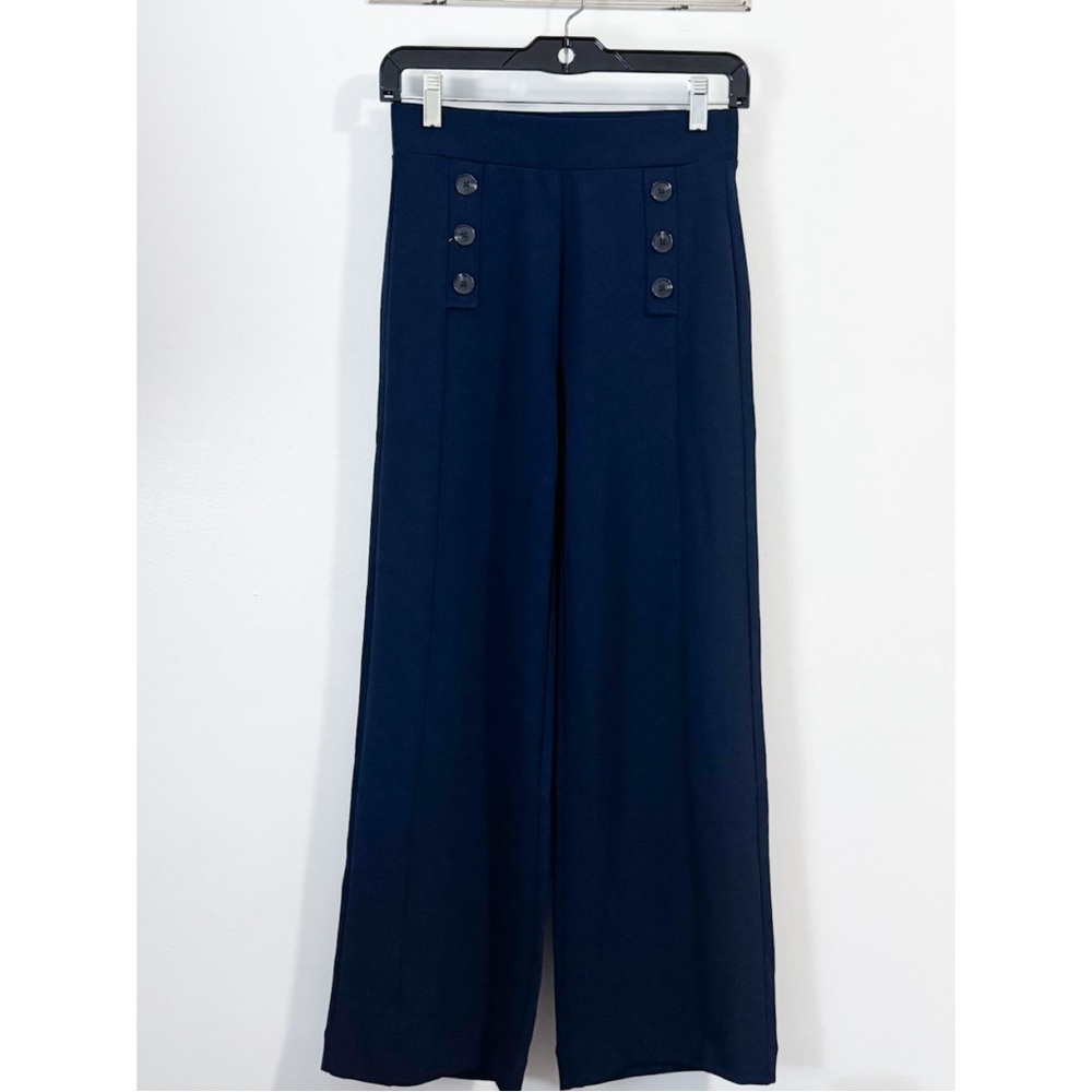 Loft Navy Wide-Leg Women's Pants